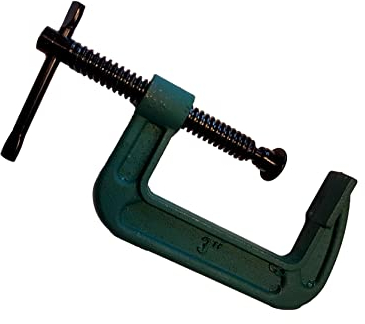 Bayli C-Klemme mini 75mm Schraubzwinge für Tischler, Schweißer, Heimwerker | Klemmzwinge zum Spannen von Holz und Metall | Leimzwinge aus Stahl | Spanner für präzises Fixieren | Tiefspanner | Grün