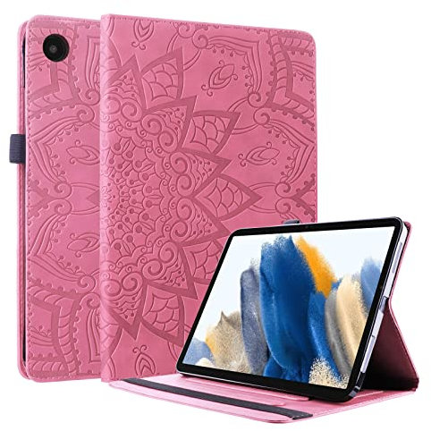 AsWant Funda para Samsung Galaxy Tab A8 10.5 2021/2022 (SM-X200/SM-X205/SM-X207) - Cuero PU Ultra Slim Función de Soporte/Cartera Carcasa Cover para Galaxy Tab A8 (Rosado)