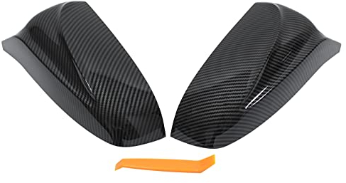Spiegelkappe Außenspiegel Spiegelkappen Seitenspiegel Abdeckung Rückspiegel Abdeckkappen Spiegel Gehäuse Spiegelgehäuse Verkleidung Ersatz Carbon links und rechts für X5 E70 X6 E70 2008-2013