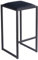 FERRO modern design Barhocker Schwarz ohne Lehne 64 cm - Metall Barstuhl mit Gepolstertem Sitz - Loft Style