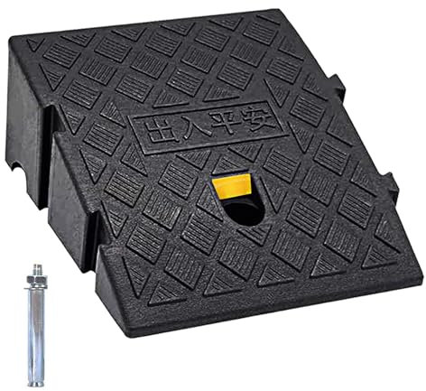 Kerb Ramps,Portable Lightweight Curb Ramp Driveway,Threshold Ramps,for Driveway,Sidewalk,Car,Scooter,Set of 1 with 1 Expansion Bolts. (11cm(H) x 1PCS)