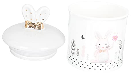 Happyyami Kaninchen Luftdichtes Glas Plätzchen Ostern Keksdose Hase Bonbonglas Vorratsdosen Für Die Küche Ostern Tischdekoration Kaffeebohnenglas Bonbonbehälter Glas Haushalt Keramik Kann