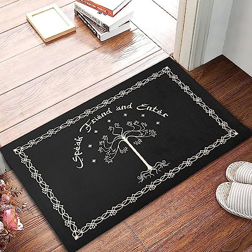 Lord Rings Speak Friend and Enter Doormat,Personalized Speak Friend Enter Doormat,Closing Housewarming Gift Farmhouse Doormats 30X18 Inch