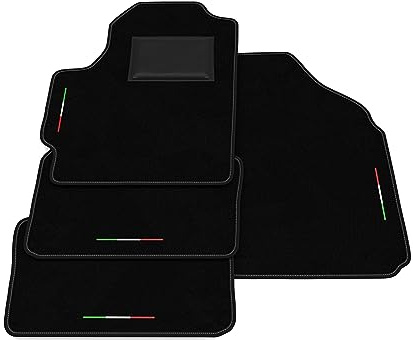 Fußmatten kompatibel mit Chevrolet Matiz 2005-2010, Italien Flagge, maßgeschneiderte Automatten Set, Teppich Teppich, Autoteppich