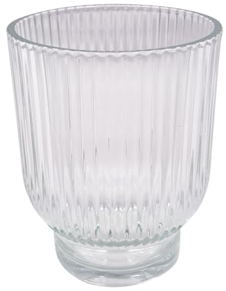 pajoma® Kerzenhalter aus Glas, Tokio - 11 Ø 12,5 cm | Kerzenständer für Stumpenkerzen, Teelichter, Votivkerzen | Tischdekoration für Hochzeit, Esstisch, Badezimmer, Geburtstag, Party, Deko