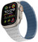 ZZDZZ Compatibile con Cinturino Apple Watch 49mm 46mm 45mm 44mm 42mm 41mm 40mm 38mm, Cinturini Silicone Magnetica per iWatch Ultra 2 Series 10/9/8/7/6/5/4/SE (49/46/45/44/42, Grigio/Blu)