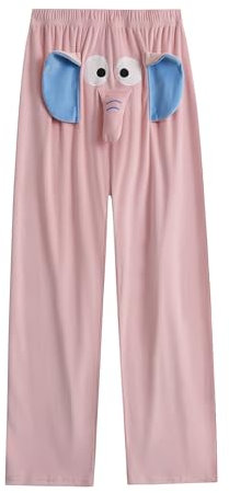 FGFD&OU Pantaloni Divertenti da Uomo e Donna Pantaloni Pigiama Caldo Pigiami Elasticizzati con Vestibilità Comoda, Regali Divertenti per Unisex (Rosa, XXL)