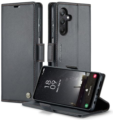 XINYEXIN Cover per Samsung Galaxy A25 5G Custodia Portafoglio in Pelle Premium con 3 Slot per Porta Carte Supporto Magnetica Flip Case Cover Folio a Libro - Nero