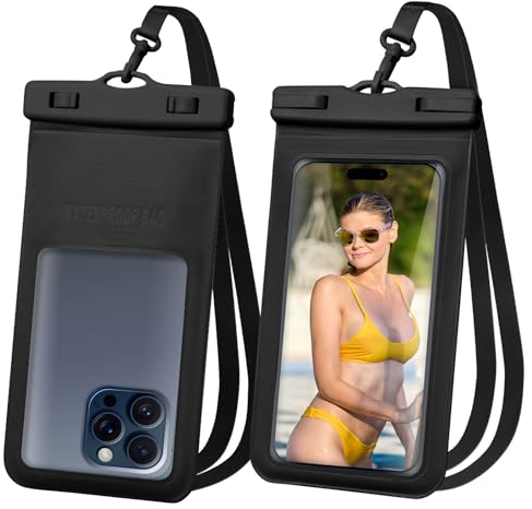 flintronic wasserdichte Handyhülle, IPX8 Unterwasser Handytasche, Wasserfeste Handy Hülle, TPU-Dichtungsdesign, Waterproof Phone Case für iPhone 15 14 13 12 11 Pro Max Plus Samsung Xiaomi bis 7''