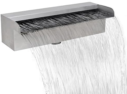 Home Outdoor OtrosFuente rectangular de piscina cascada de acero inoxidable 30 cm