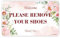 GEEKBEAR Remove Your Shoes Sign - Acrylic, Unique, Durable - 9.8 x 5.9 in (03. Flower)
