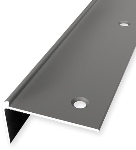 Treppenkantenprofil 44 x 48 x 1000 mm Winkelprofil Aluminium hochwertig Versenkt Gebohrt Edelstahl Einfasshöhe 3 mm Küberit