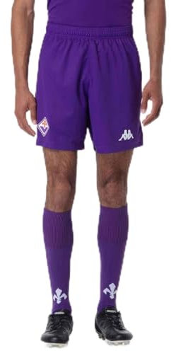 Kappa – Pantaloncini Gara Kombat™ Ryder ACF Fiorentina da Uomo in Tessuto Tecnico Riciclato con Tecnologia Hydro-Way Protection, Viola, Taglia M