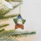 2024 Weihnachtsbaum-Hängeornament, Baseball-Stern, Keramik, Weihnachtsdekoration, Anhänger für Weihnachten, Hochzeit, Party, Dekoration, Keramik-Ornamente