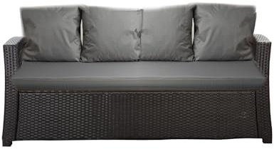 Setgarden® Bankauflage - Outdoor sitzkissen für Gartenbank für polyrattan- Polster Auflage Outdoor - Bankpolster Auflage für Sitzbank Rattan Hollywoodschaukel (Hellgrau, 170x50x50cm)