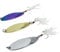 3 Pack Wedged Spoon Fishing Lure Spinner Gold Silver Salmon Sea Trout Pike Feather Wedge Feathered Feather Tail Mackerel Pollock Freshwater Saltwater Long Cast Bright Trebble Hook 20 Gram Shiny