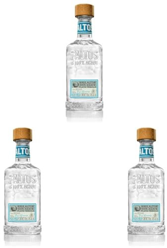 ALTOS Blanco Olmeca Tequila - 38%, bouteille 70cl (Lot de 3)