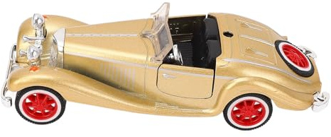Tissting Maßstab 1:32 Die Cast Metal Model Toy Classic Ventage Car Vintage Convertible Car Model Alloy Diecast Toy Collection Decoration Ornaments (Gold)