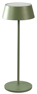 Konstsmide Menton 7839-630 LED Table Lamp Green/Grey Indoor/Outdoor Wireless 11 x 30 x 11 cm