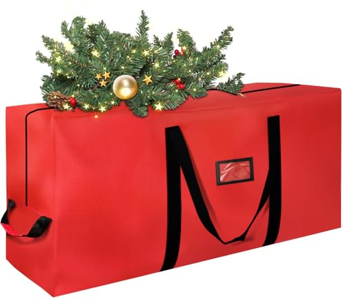 BOOPNEW Moving Bags Heavy Duty Storage Bags with Zipper, Extra Large Clothes Storage Bag with Handles, Packing Boxes for Moving Totes Bins for Blanket College Supplies, Christmas Tree Bag 7.5ft-1 Pack