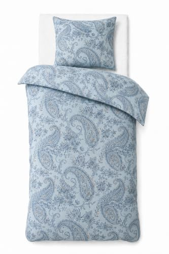 PandaHome Bettwäsche 135x200 Baumwolle 100% Türkische 2 Teilig Oeko-TEX | Entworfen in Europa , 1xBettbezug 135x200cm + 1xKissenbezüge 80x80 cm, Zertifiziert mit Reißverschluss