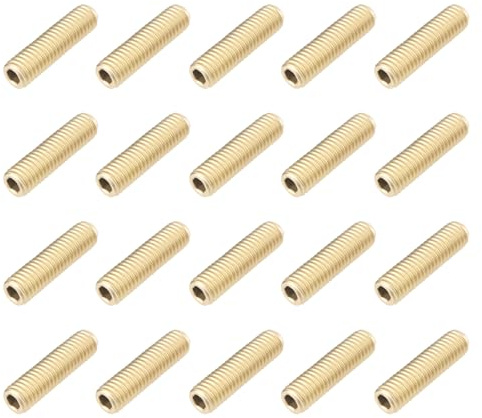 YINETTECH 30x Gold Guitar Bridge Saddle Height Screws M3x12 for Electric Guitar Bridges