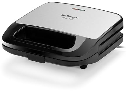 Orbegozo SW 7260 sandwichera 2 en 1 750W con placas intercambiables grill y sándwich, antiadherente, asa tacto frío, protección sobrecalentamiento y base antideslizante