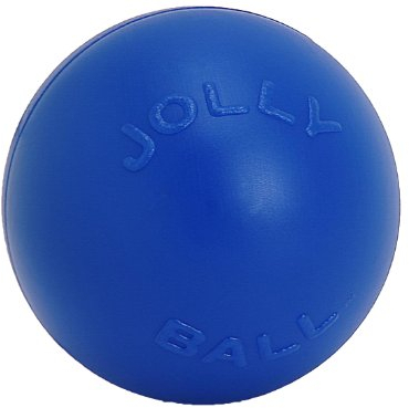 Jolly Pets JOLL069B Hundespielzeug Ball Push-n-Play, 15 cm, blau