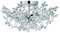 Reality Leuchten R60014017 Flower Deckenleuchte, Metall, chrom, 50.0 x 50.0 x 25.0 cm
