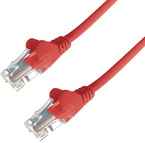 Group Gear 28-0030R 3 m RJ45 UTP CAT 5e 24AWG Stranded Flush Moulded Snagless Network Cable - Red