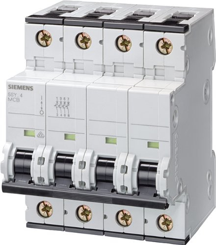 Siemens 5SY46167 Supplementary Protector, UL 1077 Rated, 3 Pole Breaker + Neutral, 16 Ampere Maximum, Tripping Characteristic C