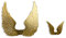 Kunze A060789111 Engelsflügel, 8 Stück, Geprägtes Papier, Gold, 24 x 9 x 0.05 cm