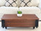 Uncle Joe´s Couchtisch Truhentisch Truhe im Vintage Shabby chic Style aus Massiv-Holz in braun mit Stauraum und Deckel Holzkiste Beistelltisch Landhaus Wohnzimmertisch Holztisch nussbaum