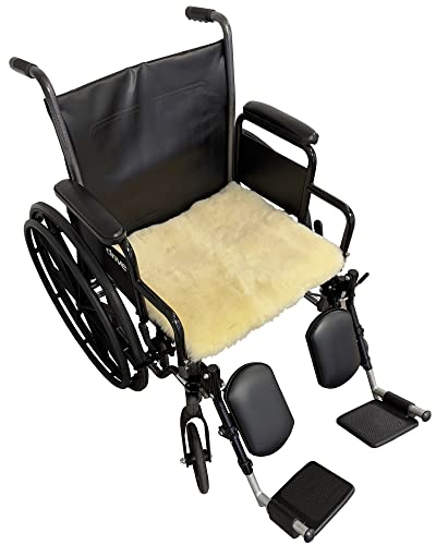 Sheepskin Ranch Sofsheep Schaffell Rollstuhl-Sitzpolster Kissen für Rollstuhl-Sitzfläche
