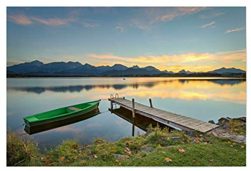 artboxONE Poster 30x20 cm Natur Der Hopfensee im Allgäu hochwertiger Design Kunstdruck - Bild Hopfensee Alpen Bayern
