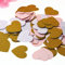 Toppop 1 Zoll 100 Stück Papier Konfetti Herz Hochzeit Geburtstagsfeier Deko (Gold & Rosa & Weiß)