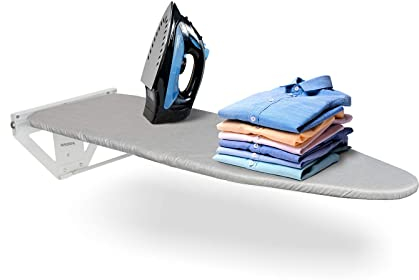 Nisorpa Tablero de Planchar montado en la Pared, Tablero de Planchar Plegable con Funda Resistente al Calor, Tablero de Planchar montado en la Pared Compacto para Ahorrar Espacio