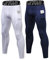 LNJLVI Kompressionshose Herren Sport Leggings Atmungsaktive Trainingshose für Jogging Fitnessstudio Laufen (Navy-Weiß,M)