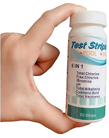 XFC-PH, Bandes de Test for l'eau du Spa de la Piscine Testeur de Papier au Brome PH sans Acide alcalin et sans Chlore Nettoyant de Piscine Accessoires (Couleur : 6 in 1)