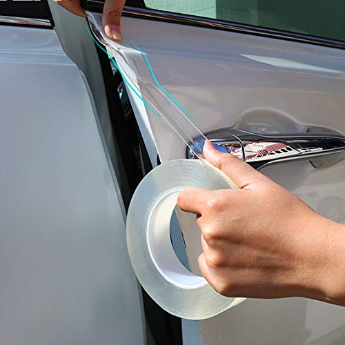 Auto Einstiegsleisten Aufkleber,MoreChioce Türkantenschutz Autotür Kantenschutz Schutzfolie Auto Stoßstangenschutz Transparent Stoßstange Spoiler Autotür Schutzbügel Türkantenschoner,3cm x 3 Meter
