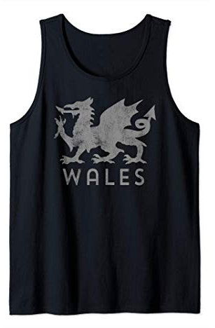 Welsh Rugby Top Dragon Flag of Wales Coat of Arms Tank Top