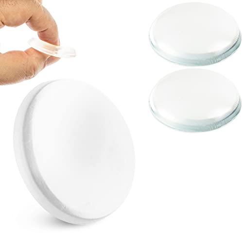 Türklinkenpuffer für Wände, 2 Stück, Ø 40 mm, Transparent, selbstklebender Wandschutz für Türgriff, Türklinke, Fenstergriff, Anschlagdämpfer gegen Türanschlag, Türstopper Elastikpuffer, Wand Türpuffer