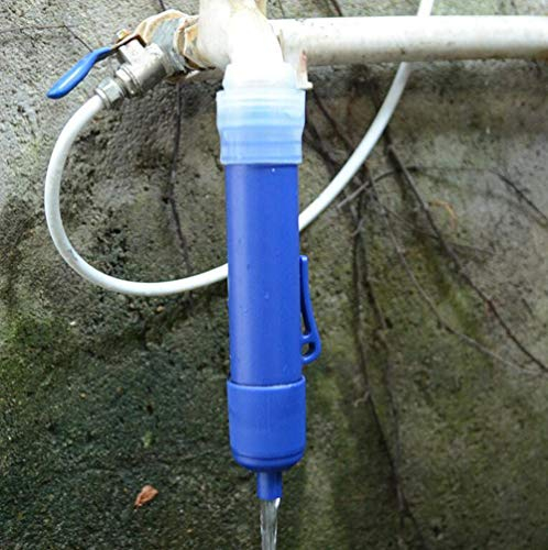 HJKL Purificateur d'eau Personnel Purificateur d'eau Sauvage Life d'eau de Boisson directe Filtre à Boire ultrafiltration de l'eau Purification de l'eau Paille,Dark Blue