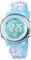 HIMTOR Kinderuhr Armbanduhr 3D Cartoon Wasserdicht 7 Farben Lichter Kleinkind Handgelenk Digitaluhr mit Alarm Stoppuhr für 3-10 Jahre Jungen Mädchen kleines Kind (Einhorn Blau)