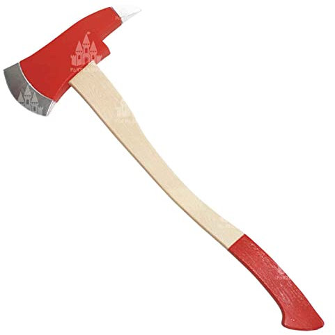 Hacha de bombero de plastico con diseño de madera para jóvenes y adulto, complementos para carnaval, halloween y celebraciones. 62 x 26 x 3 cm