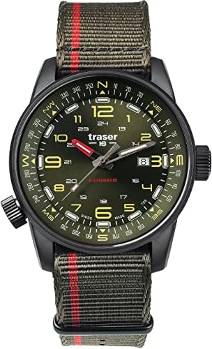 Traser Herren Analog Schweizer Automatikwerk Uhr mit Textil Armband 110456