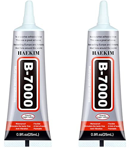 B7000 Super Glue Adhesive, Multi-Function Glues, Transperant Paste Adhesive (B7000-2x25ML)