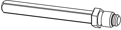 ECO Rollenwechselstift Vierkantstift 8mm für Türknopff/Türknauf, Gewinde M12 Knopfgewinde 9 x 105 mm, Stahl verzinkt