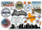 A5 Aufkleberbogen Houston Sehenswürdigkeiten Vinyl Aufkleber – Texas Amerika Staaten USA American Airport Briefmarken Skyline Flagge Karte Reise Urlaub Scrapbooking Stadt Gepäck #79157