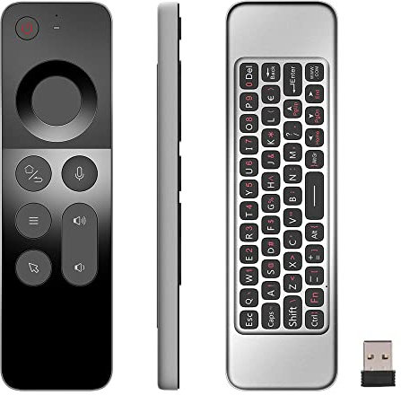 MayHei W3 2.4G Wireless Voice Air Mouse Remote Controller, Mini Keyboard For Android TV BOX/Windows/Mac OS/Linux Gyroscope Learning Remote Control Function